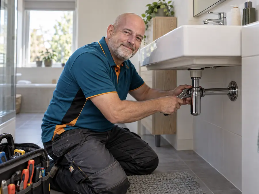 Monteur van Loodgieter 's-Hertogenbosch Ontstoppingsbedrijf aan het werk in 's-Hertogenbosch